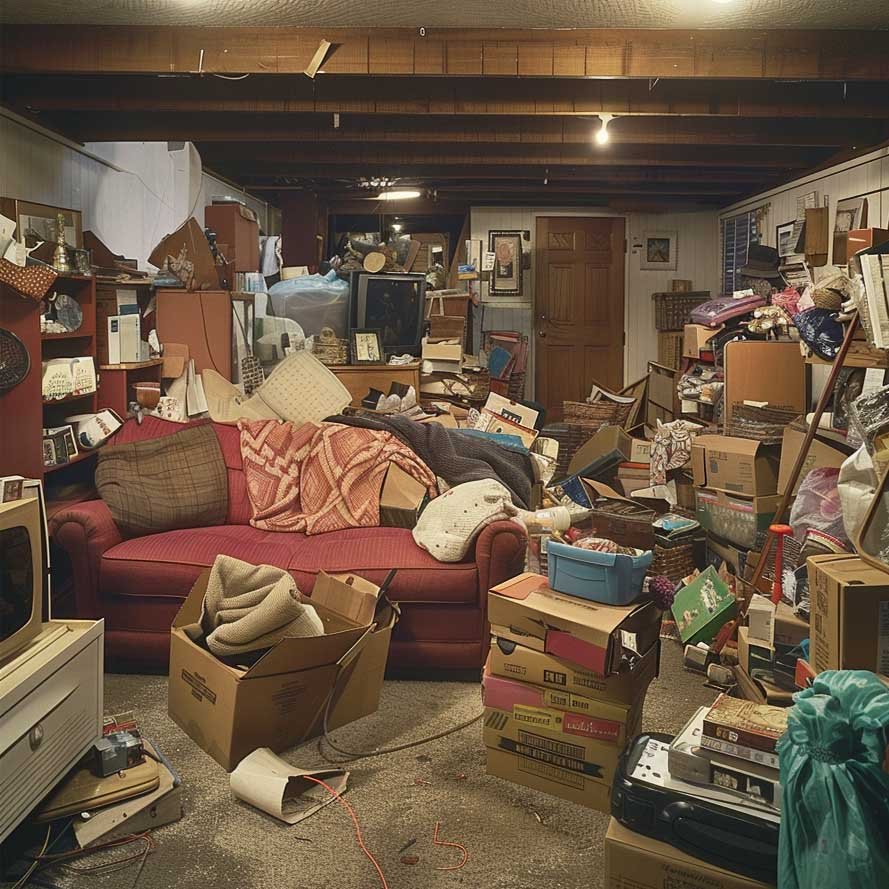 Why people have to move - too much stuff in home