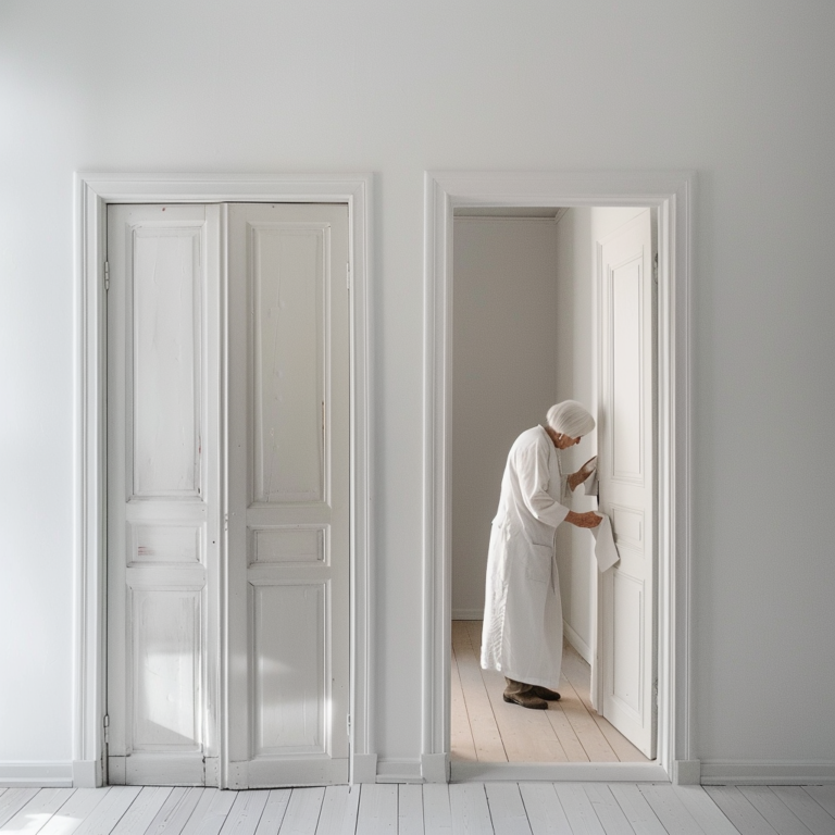 Cleaning Is A Routine Chore In A House, plain simple white interior is easiest to clean