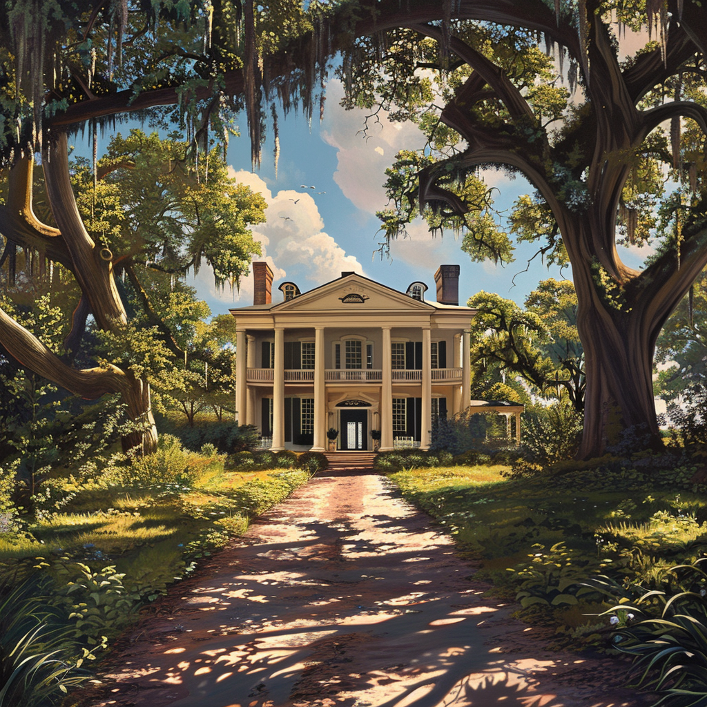 Our notion of house : Seven Oaks Plantation House Greek Revival Style