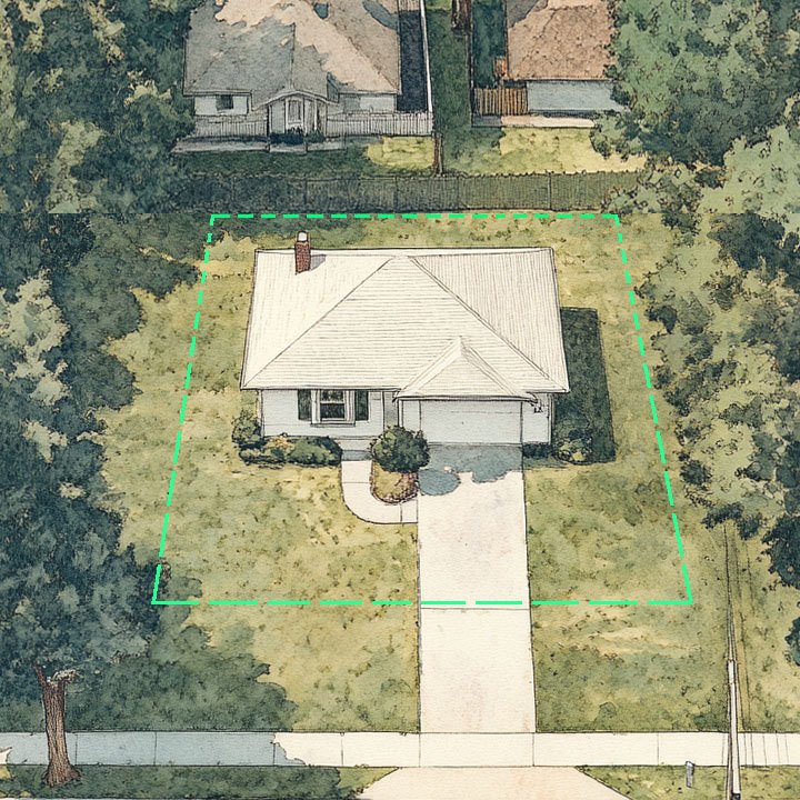 single house, big lot, too much for seniors to manage, consider dividing lot into two and build two small houses on the severed lots